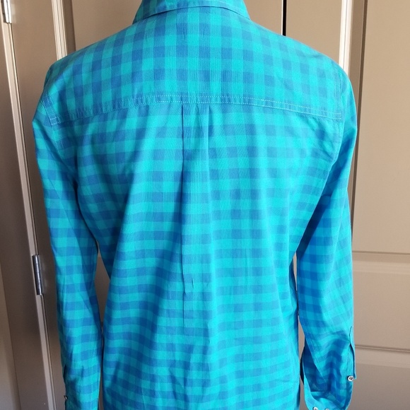 SOLD - J Crew Button Up Blue Shirt (SZ S) - Picture 4 of 5